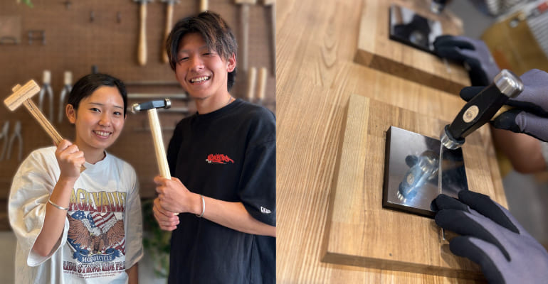 手仕事の温もりと時を刻むアクセサリー。「うつくしみ長崎店」で体験する手作りバングル制作。真鍮やシルバーに刻印を施し、あなただけの物語を形に。長崎での特別なひとときをお楽しみください。